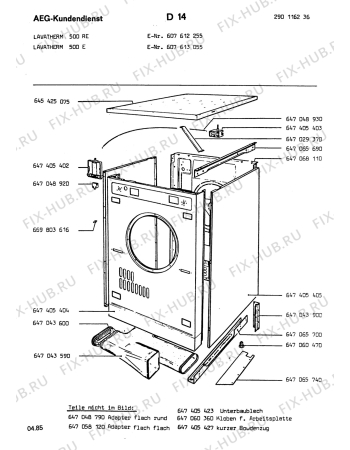 Взрыв-схема стиральной машины Aeg LAV500 E - Схема узла Section1